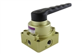 Hand-Operated Valves: 1/4", 4-Port, 4-Way, 2-Position & 3-Position